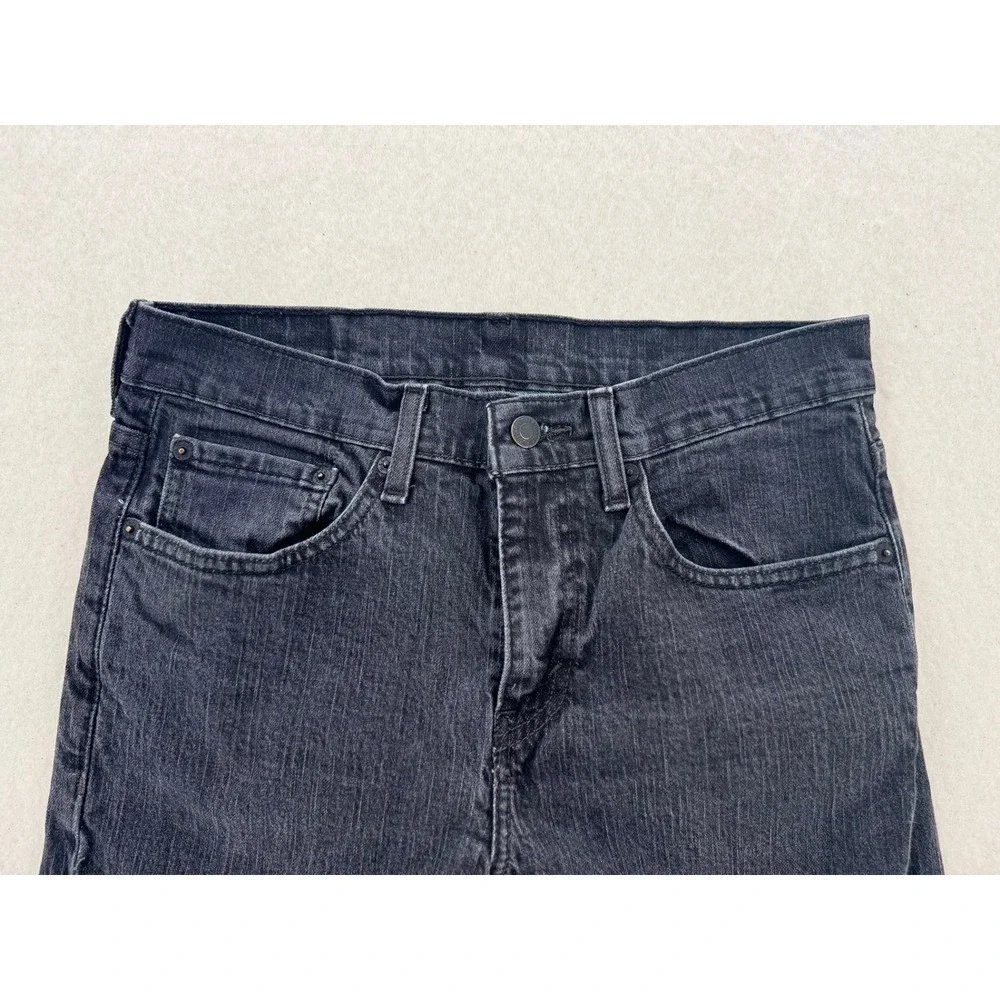 Levis 513 Slim Straight Jeans Mens 31x32 Dark Gray Denim Pants